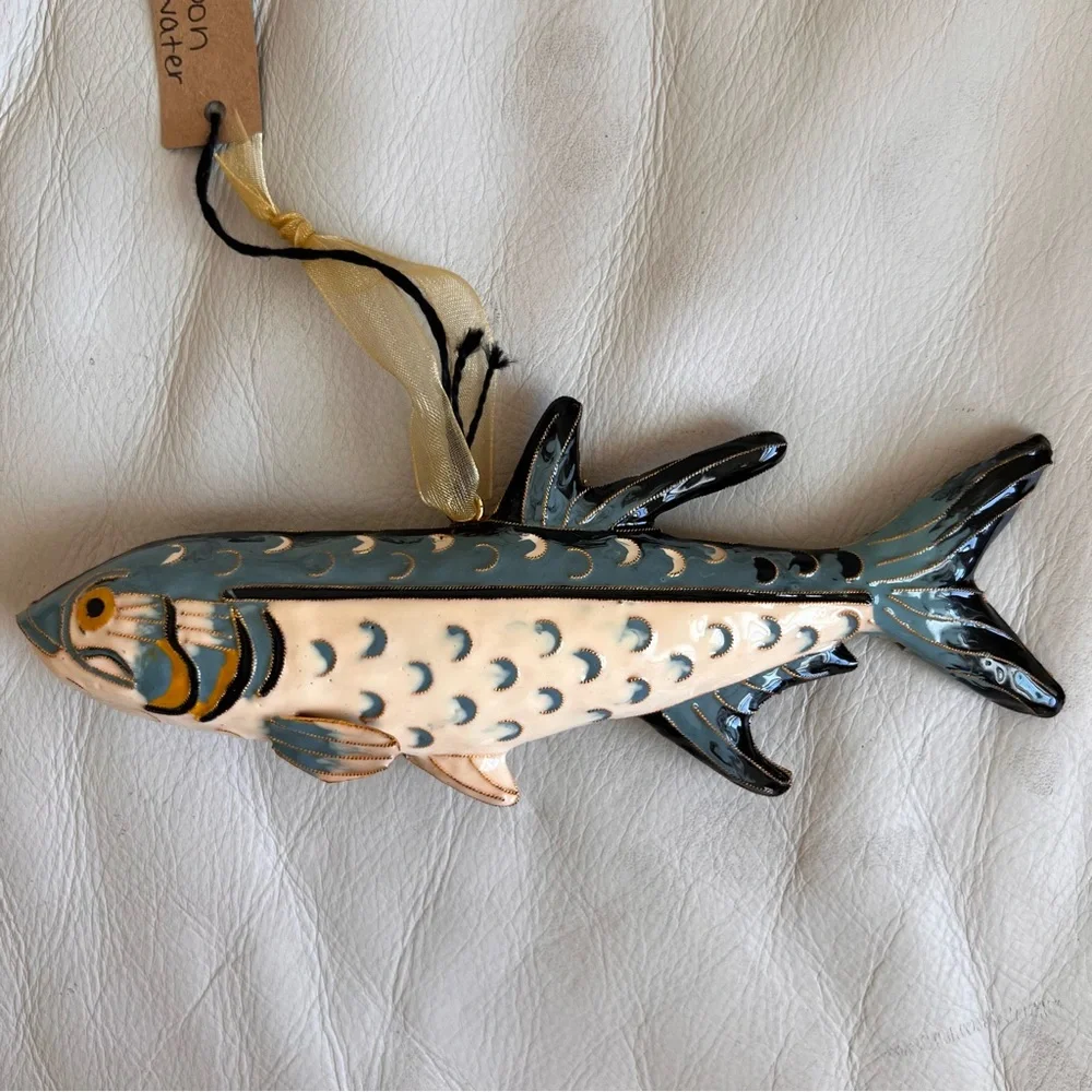 Kitty Keller Fish Ornament Hanging Tarpon Salt Water